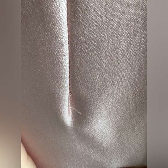 Wedding guest dress. Light pink. One shoulder. Cinched side. - Picture 8 of 9